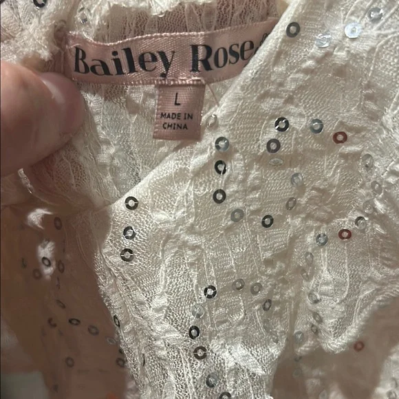 White Lace Ruffle Dress - Picture 4 of 7